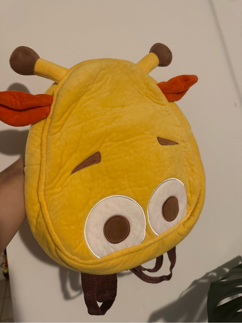 Yellow Giraffe Plush Kids small Backpack